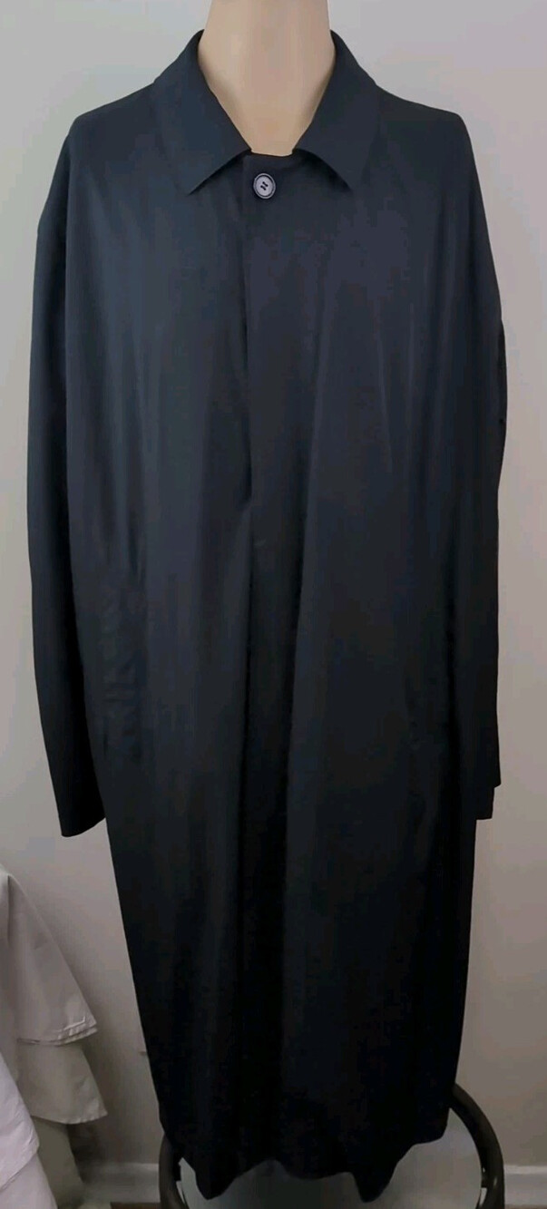 Coppley Pack It To Jacket Mens Long Belted Black Trench Raincoat Size 44